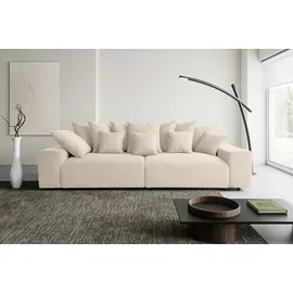 werk2 Big-Sofa Maxi B, Mega Sofa mit viel Platz, Breite 290 cm, pflegeleichte Bezüge, Maximaler Kuschelkomfort: XXL-Sofa mit 78 cm Sitztiefe & 12 Kissen beige