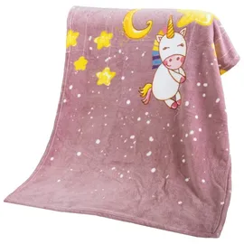 BestLivings Baby Fleecedecke 75 x 100 cm Einhorn