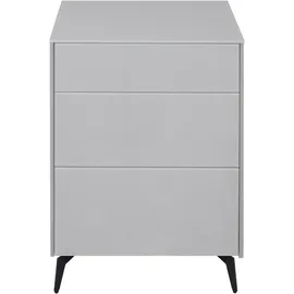 Mäusbacher Kommode "Imola", grau (kreidegrau matt lack, glas kreidegrau glanz), Füße aus Metall,2 Packstücke, 2 Stk., 0 Stk., Sideboards, Kommode, Mäusbacher Kommode mit Glasfront und Glasoberplatte