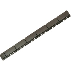 ArtPlast - Kunststofffliesenabschluss Marte grau, 60x6x1,3 cm; Weibliche Ausführung - Kollektion Marte - Kreuzschraffur