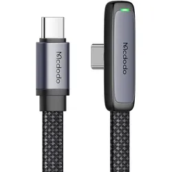 Mcdodo CA-3360, gewinkeltes USB-C - USB-C Kabel, LED-Anzeige, 65W, 1,80m, schwarz