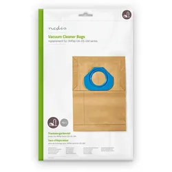 Nedis Staubsaugerbeutel - 10 Stück - Papier - Meist verkauft für: Nilfisk - Braun