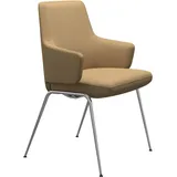 Stressless Stuhl Vanilla | filigranes Metallgestell D300 Calido Honey Mit Armlehnen Niedriger Rücken Poliertes Aluminium