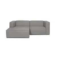 Ecksofa ANDAS "Dalby, L-Form" Sofas Gr. B/H/T: 228cm x 73cm x 154cm, Struktur, Recamiere links, beige extra tiefe Sitzfläche, mit Kedernaht, angenehmer Sitzkomfort