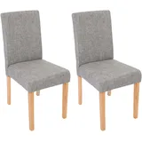 Mendler Esszimmerstuhl Littau Textil grau 2er Set