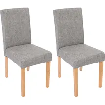 Mendler Esszimmerstuhl Littau Textil grau 2er Set