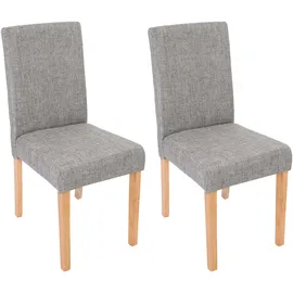 Mendler Esszimmerstuhl Littau Textil grau 2er Set