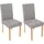 Mendler Esszimmerstuhl Littau Textil grau 2er Set