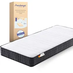 Arensberger LARA Taschen Federkernmatratze 90x200 cm - 19cm Höhe – Härte H2 H3 mittelfest – 7 Zonen - Federkern - Liegekomfort