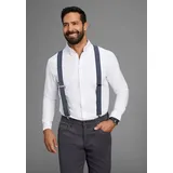 MAN'S WORLD Hosenträger in bequemer Breite & extra Länge bis 130cm - im Streifendesign blau