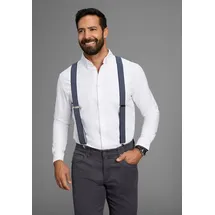MAN'S WORLD Hosenträger in bequemer Breite & extra Länge bis 130cm - im Streifendesign blau