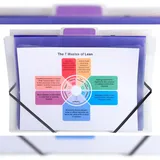 Exacompta 4x Fächermappe zum Aufhängen Crystal Wand-Ordnungsmappe PP (Polypropylen) Transparent 55898E