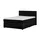 Möbel Kraft Boxspringbett 147 x 104 cm Schwarz