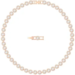 Collier SWAROVSKI "Una Angelic, 5367845", rosa (roségoldfarben), Halsketten, Damen, Metall, L: 39,5cm, mit Swarovski Kristall