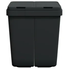 vidaXL Duo Mülleimer 2x25 l Anthrazit