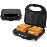 Beper P101TOS011 750-W-Elektrotoaster mit Antihaftbeschichtung 21 x 11,5 cm, Toast- und Sandwichplatte, leicht zu reinigen, BPA- und PFOS-frei, hitzebeständiger Griff
