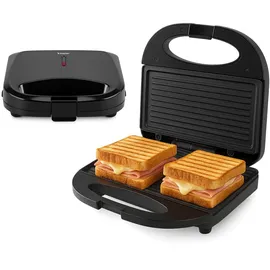 Beper P101TOS011 750-W-Elektrotoaster mit Antihaftbeschichtung 21 x 11,5 cm, Toast- und Sandwichplatte, leicht zu reinigen, BPA- und PFOS-frei, hitzebeständiger Griff