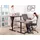 Beliani Schreibtisch, Dunkelbraun, Schwarz, Holz, 180x67x72 cm, Arbeitszimmer, Schreibtische, Bürotische