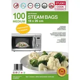 Studio Cook Dampfgarbeutel Medium - 100 Stück - 16 x 26 cm Mikrowelle