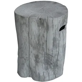 Gardenforma Abdeckung für Gasflaschen, Baumstamm-Optik grau Eco-Stone, für 11 kg Gasbehälter grau