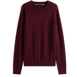 Tommy Hilfiger Herren Pullover Essential Cotton mit Rundhalsausschnitt, rot (deep burgundy), XXL,