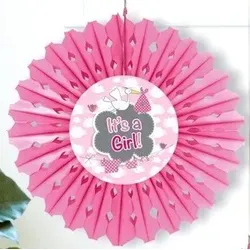 Hängedeko Rosetten Rosa 30cm - OS