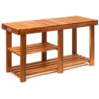 CASARIA Schuhbank 87 x 45 x 30 cm 3 Ebenen braun