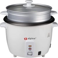 Alpina Reiskocher 1,8 Liter - 700 Watt - Mit Koch- und Wärmekontrollleuchte - Weiß