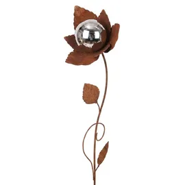 Harms Import Gartenstecker Dekofigur H 99,5 cm Bronze