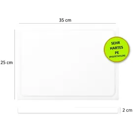 muvell Schneidebrett Weiß, Kunststoff, 25x35 cm, Küchenzubehör, Schneidebretter