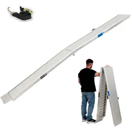 Baumarktplus TRUTZHOLM Alu Auffahrrampe klappbar 307 cm extra lang 450 kg Alu grau