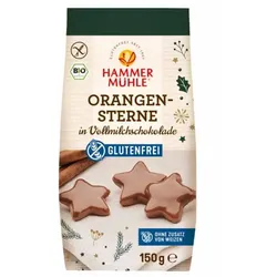 Hammermühle Orangensterne in Vollmilch glutenfrei bio