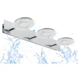 Trango 2114 Modern 3-flammig IP44 Spiegelleuchte *COOL* inkl. 3x 4,5 Watt 3000K warmweiß LED Modul Badleuchte 420mm lang mit schwenkbar und drehbar Spots, Badezimmer Wandleuchte, Deckenlampe, Badlampe