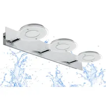 Trango 2114 Modern 3-flammig IP44 Spiegelleuchte *COOL* inkl. 3x 4,5 Watt 3000K warmweiß LED Modul Badleuchte 420mm lang mit schwenkbar und drehbar Spots, Badezimmer Wandleuchte, Deckenlampe, Badlampe