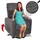 MCW Fernsehsessel MCW-K62 Cord 75 x 100 x 90 cm Dunkelgrau mit Liegefunktion