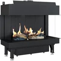 Kratki Gaskamin Kratki LEO 70 dreiseitig Erdgas ∅ 100/150