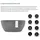 Ecopots Sofia 13 x 13 x 13,5 cm Grau