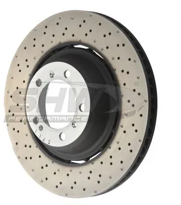 SHW PERFORMANCE Bremsscheibe prl49217 Hinterachse links gelocht/genoppt 380mm 30mm für Porsche
