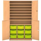 Bastelschrank - mit 9 hohen Boxen