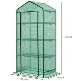 Outsunny Gewächshaus 69L x 49B x 125H cm -