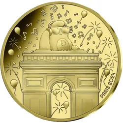 Paris 2024: Offizielle Gold-Euromünze „Arc de Triomphe“