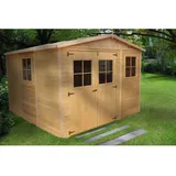 TIMBELA Gartenhaus Holz M335 9 m2 mit Fenstern ohne Boden