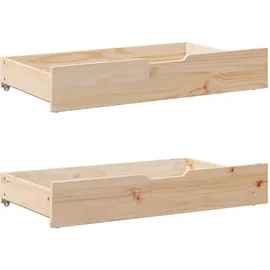 vidaXL Bettschubladen Braun, Holz, Schlafzimmer, Betten, Bettkasten