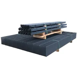 MR-Shop Doppelstabmattenzaun Set Anthrazit RAL 7016, Anthrazitgrau, 55 m x 1230 mm