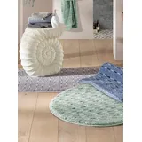 heine Badematte Badematte, Höhe 18 mm, Polyester, Rund grau Rund | Ø 75 cm x 75 cm x 75 cm x 18 mm