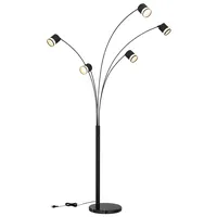 GLOBO LIGHTING Stehlampe "LUCERO", schwarz opal 5 flammig LED