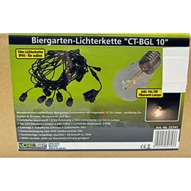 ChiliTec LED-Lichterkette Filament 13 m Schwarz