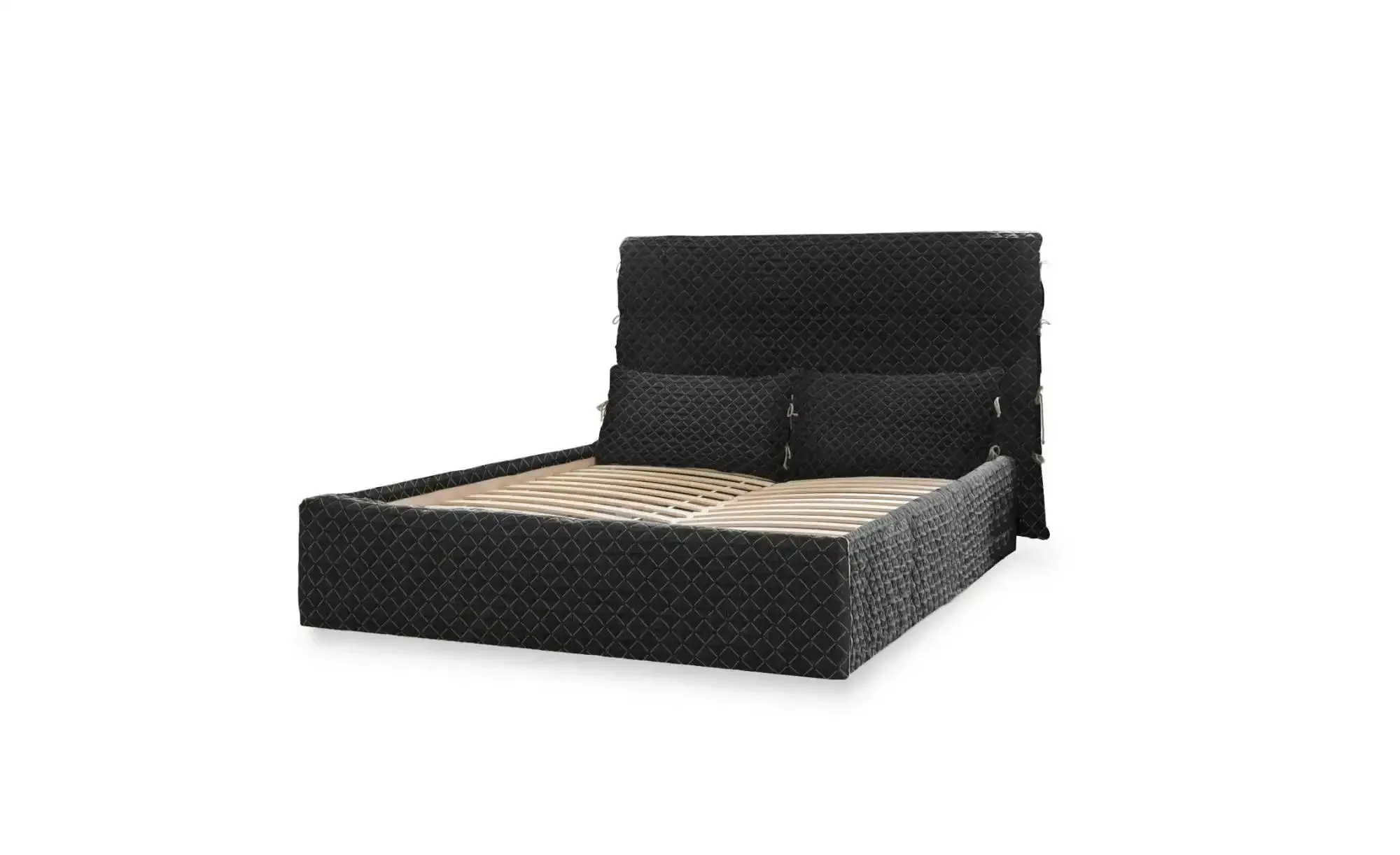 Miuform Polsterbett gemustert Sleepy Luna , schwarz , Maße (cm): B: 146 H: 105