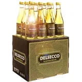 DELSECCO 2023 Piccolo 20 cl im 12er-Karton Deutscher weisser Perlwein im Piccolo, Bio Probierpakete