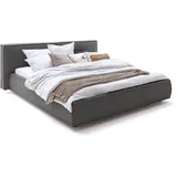 KAWOLA Bett CARLO Polsterbett Stoff anthrazit 140x200cm - Grau